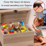 1 Pack | Soft Close Hinges for Toy Boxes, Wooden Chests, Cedar Storage, Trunks & Benches | Tension Adjustable Slow Down Chest Hinges | Also for Lift up Flip Doors.