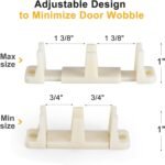 10 Pcs Sliding Closet Door Floor Guide, Bypass Door Floor Guide, Fits 3/4'' to 1-3/8'' Thick Doors, Universal Adjustable Sliding Door Hardware.