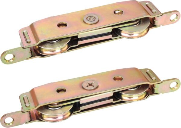 2 Pack Sliding Door Rollers Sliding Glass Patio Door Roller Assembly 1-1/4 Inch Steel Ball Wheel Bearing, Side Adjustable