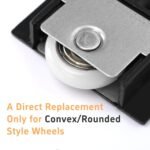 2 Pairs Sliding Cabinet Door Roller Replacement for Cabinet, Closet Sliding Door Convex Wheels Direct Replacement