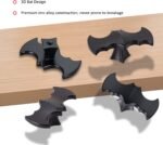 Lashow 10 Pack | Solid Gothic Dresser Drawer Knobs Black Bat-Shaped Drawer Pulls are Made of High-End Zinc Alloy,Heavy-Duty, 2.5-in Overall Length.