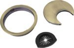 2Pcs 60/80mm Desk Cable Grommets, Desk Plug Hole Cover, Computer Desk Metal Cable Hole, Round Cable Hole Cover for Desktop Cable Organizer(Bronze)