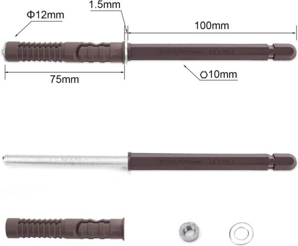 8 Pack HBL' Floating Shelf Brackets 100MM Heavy Duty Invisible Shelf Brackets for Wall Shelf, Bookshelf, DIY Decor.