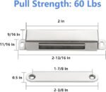 2 Pack | Magnetic Door Catch Heavy Duty - 60 Lbs Pull Force - Stainless Steel - Anti Rust - for Screen Door, Pantry Door, Barn Door and RV Doors.