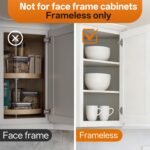 HBL' 2 Pack 45° Corner Cabinet Hinge, 135° Corner Cabinet Hinge Replacement, European Concealed Kitchen Door Hinge for Frameless Cabinets, Soft Close and Heavy Duty Steel