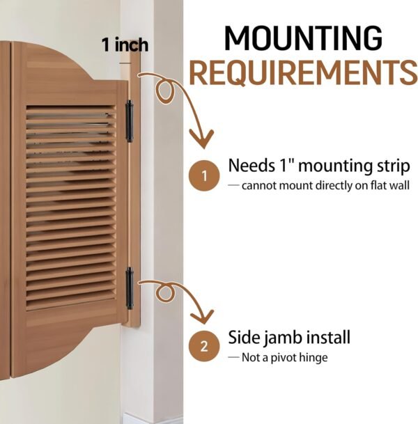 HBL' 4 Pack Swing Door Hinges, 3 Inch Double Action Spring Hinges for Saloon Door, Cafe, Bar, Swinging Doors, Self-Closing Two-Way Door Hinges, Adjustable Tension, Black Stainless Steel.