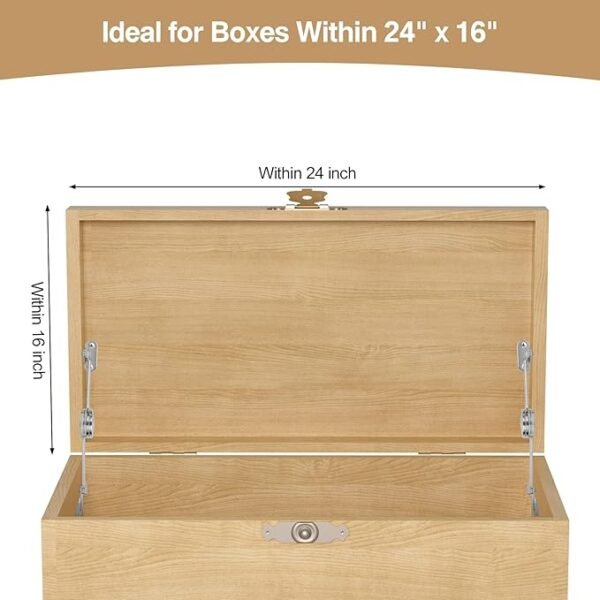 HBL' 2 Pack | Adjustable Lid Stay Hinges for Small Wooden Toy Boxes & Chests | Zinc Alloy Lid Support Hinges for Safe, Smooth Support.