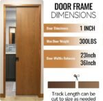 HBL’ 72Inch Pocket Door Hardware Kit with Soft Close Feature – Heavy-Duty Aluminum Track Set, Smooth Sliding & Easy Installation – Fits 23" to 36" Wide Single Doors, 72" Track Included.