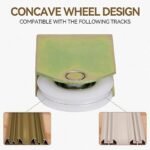 Sliding Mirror Door Rollers Replacement, Fits Prime-Line N 6870, for Wood Framed Sliding Mirror Doors, 2-12 Vertical H.C., 1-12 Nylon Concaved Ball Bearing Wheel, 2 Pack.