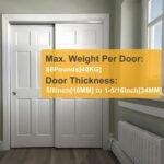 Sliding Closet Door Roller Kit – Top Hung Door Replacement Hardware with 1-Inch Convex Ball Bearing Wheels, Stamped Steel, 1/4" & 1/2" Offset Brackets