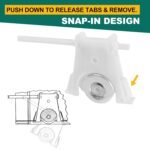 Sliding Screen Door Roller Assembly, Fits Andersen Part #1997063 & #1997310 (1991 to P), 1-1/4" Nylon Concaved Wheels, Adjustable Replacement.