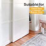 Lashow 8 Pcs Sliding Closet Door Floor Guide Bypass Door Bottom Guide Adjustable Floor Guide, Stamped Steel Sliding Closet Door Hardware Replacement, Fits 3/4" to 1-3/8" Doors