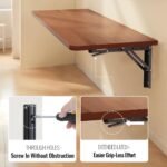 HBL' 2 Pack 200/250/300/350/400MM Folding Shelf Brackets Heavy Duty Shelf Brackets Wall Mounted Foldable Shelving Brackets for RV Folding Desk(Shelf Bracket Only)