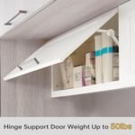 HBL' 2 Pack | Lid Support Hinges Heavy Duty Lid Stay Hinge – 110° Open Angle, Free Stop, Tension Adjustable, Supports Up to 22.5KG for Upper Cabinets & RV Cabinets.