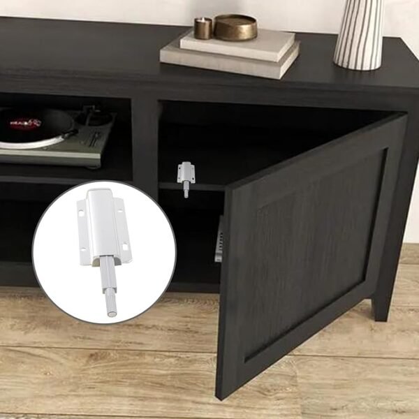 2 Pack Push Open Door Catches Push to Open Cabinet Latch Touch Open Kitchen Drawer Closer Magnetic Push Catch for Cupboard, Drawer, Wardrobe, RV Door