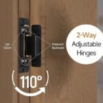 HBL' 2 Pack Hidden Door Hinges, Ultra-Thin Adjustable Concealed Hinges for Secret Doors, Pantries & Closets, Heavy Duty Invisible Design