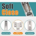 HBL' 2 Pack 90° Blind Corner Cabinet Hinge, Pie Cut Corner Kitchen Door Hinge, Soft Close European Concealed Hinge for Frameless Blind Corner Cabinets