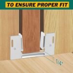Lashow 8Pcs Pocket Door Guide Bottom, Hidden Bottom Sliding Door Guide, Jamb Mounted, Steel Bracket for 1-3/8-Inch Thick Doors