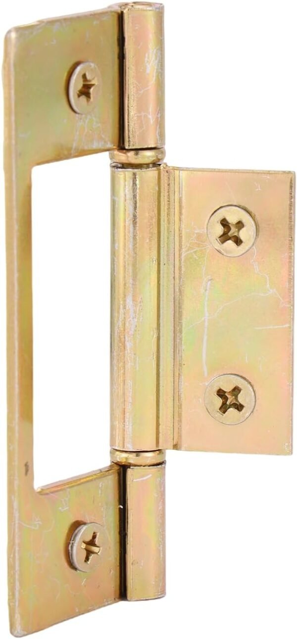 Lashow 6 Pack Bifold Door Hinge Non-Mortise Bi-fold Door Hinges Surface Mounted Hinges for Closet Bifold Doors，3 Inch & Brushed Brass
