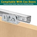 Lashow Twin Pocket Door Roller,Top Mount Pocket Door Rollers, 7/8 Inch Wheels, Alloy Steel, Fits Cox Doors