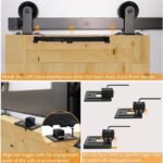 2Pcs Barn Door Soft Close Mechanism - Lashow Upgraded No-Drill Version Sliding Barn Door Hardware for Door Weight 70-160 Pounds Adjustable Door Stoppers, Actuator Spacers Included