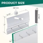 Lashow 4 Pcs Frameless Shower Door Top Bracket Roller Assembly, 3/4" Ball Bearing Wheel, Adjustable Aluminum with Glazing Vinyl for Safe & Stable Glass Fit