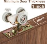 Pocket Door Rollers Connection Plate, Sliding RV Door Hardware,Color Zinc Plating,1 Set (Wheels not Included)