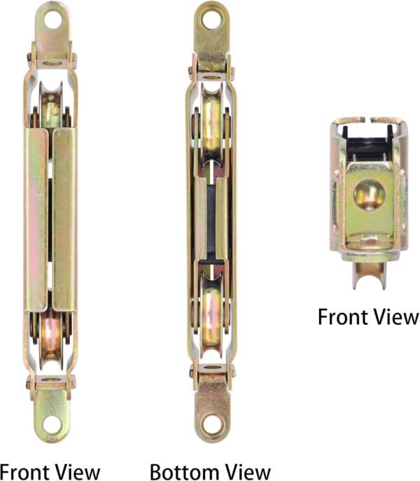 2 Pack Sliding Door Rollers Sliding Glass Patio Door Roller Assembly 1-1/4 Inch Steel Ball Wheel Bearing, Side Adjustable