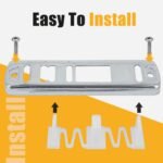 Lashow 8 Pcs Sliding Closet Door Floor Guide Bypass Door Bottom Guide Adjustable Floor Guide, Stamped Steel Sliding Closet Door Hardware Replacement, Fits 3/4" to 1-3/8" Doors