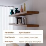 8 Pack HBL' Floating Shelf Brackets 100MM Heavy Duty Invisible Shelf Brackets for Wall Shelf, Bookshelf, DIY Decor.