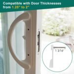 4 Pack Sliding Door Tailpieces, 1 3/8" Steel Zinc-Plated Diecast Latch Replacement for Patio Doors