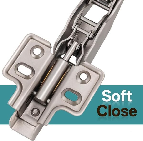 HBL' 165° & 135° Soft Close Cabinet Hinges for Lazy Susan Bifold Doors, Concealed European Hinges, Full Overlay, Adjustable Hinge, 2 x 165° + 2 x 135° Hinges for Pie Cut Corner Cabinets