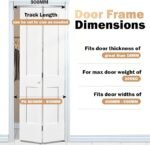 1 Pack Bifold Door Hardware Kits, Bi-fold Door Hardware Set with 36 Inch Long Track for Folding Closet and Indoor Use, Heavy Duty and Easy to Install.