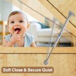 2 Pack Soft Close Toy Box Hinges for Heavy Curved, Round, Arched and Flat Lids - HBL' 150N Gas Strut Spring Safety Hinges to Slow Down and Slow Close, Also Works for Flat Lids.