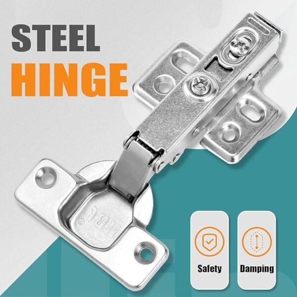 HBL' 4 Pack Soft Close Cabinet Hinges 110° Half Overlay European Concealed Kitchen Cabinet Hinge, Slow Close Frameless Kitchen Door Hinges, Adjustable Heavy-Duty Cabinet Hardware