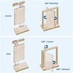 Heavy Duty Pivot Hinge for Wood Door - HBL' Stainless Steel Hidden Door Hinge for Secret Door, with 360 Degree Rotation, Invisible Pivot Door Hardware for Bookshelf.