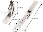 HBL' 4 Pack 90 Degree Folding Hinge Bracket for Pull Down Shelf, Cabinet Drawers, Attic Door or DIY Projects