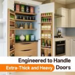 HBL' 170° Soft Close Cabinet Hinges, Wide Opening Hydraulic Cupboard Hinges for Thick Cabinet Doors, Heavy-Duty Angle Adjustable Overlay Design, 4 Pack