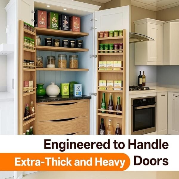 HBL' 170° Soft Close Cabinet Hinges, Wide Opening Hydraulic Cupboard Hinges for Thick Cabinet Doors, Heavy-Duty Angle Adjustable Overlay Design, 4 Pack