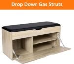 HBL' 2 Pack 200N/44LBS Drop Down Gas Struts for Drop-Front Desk Downward Slowly Such as Fold-Down Desk, Flap Lid