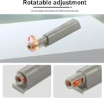 4 Pack | Powerful Attraction Push-to-Open Door Latch for Cabinets - HBL’ Heavy-Duty Cabinet Push Latch, Non-Magnetic RV Drawer Catch, Kitchen Hardware Touch Release Latch.