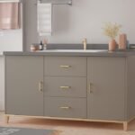 HBL' 10 Pack | Solid Heavy Duty Gold Cabinet Handles - 5inch Hole Center - Gold Handles for Kitchen Cabinet and Drawer - Zinc Alloy Cabinet Pulls, Anti-Fingerprint and Non-Fading.