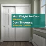 4 Pair Sliding Closet Door Roller Kit - Top Hung Door Replacement Hardware with 3/4 Inch Convex Wheels, Ball Bearing, Stamped Steel, 3/8" & 1/2" Offset Brackets