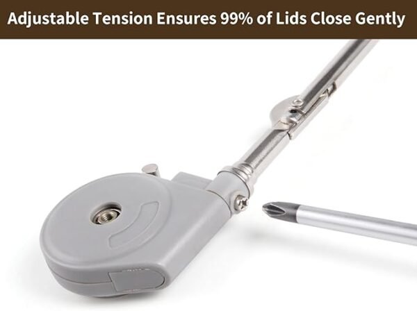 1 Pack | Soft Close Hinges for Toy Boxes, Wooden Chests, Cedar Storage, Trunks & Benches | Tension Adjustable Slow Down Chest Hinges | Also for Lift up Flip Doors.