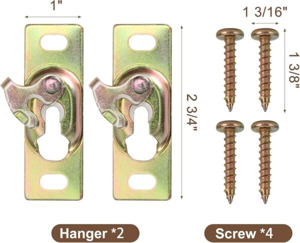 Pocket Door Rollers Connection Plate, Sliding RV Door Hardware,Color Zinc Plating,1 Set (Wheels not Included)