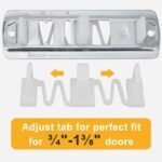 Lashow 8 Pcs Sliding Closet Door Floor Guide Bypass Door Bottom Guide Adjustable Floor Guide, Stamped Steel Sliding Closet Door Hardware Replacement, Fits 3/4" to 1-3/8" Doors