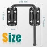 HBL' Sliding Glass Door Lock, Patio Sliding Door Child Lock & Loop Latch – Flexible for Uneven Doors, 2-3/8" Hardened Steel, Extra Home Security, Black, 2 Pack