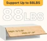 HBL' 2 Pack | Lid Support Hinges Lid Stay Hinge for Extra-Long Upper Cabinet & RV Cabinets, 30° - 90° Lid Stay and Under 30° Soft Close, Tension Adjustable, Heavy Duty, Max Load 88LBS