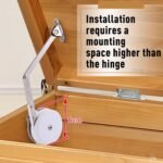 1 Pack | Toys Box Hinges Soft Close Lid Support Chest Hinges for Wooden Toy Box, Cedar, Storage Trunk & Benches, Made of Zinc Alloy, Safety & Heavy Duty.