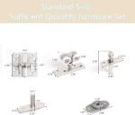 1 Pack Bifold Door Hardware Kits, Bi-fold Door Hardware Set with 36 Inch Long Track for Folding Closet and Indoor Use, Heavy Duty and Easy to Install.